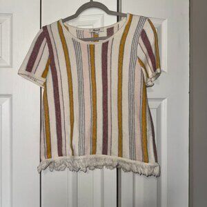 Madewell Sweater Fringe Tee